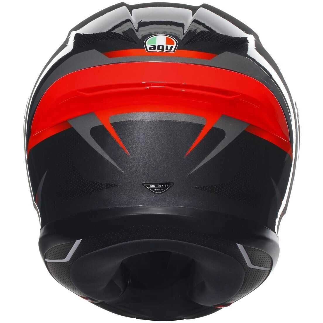 Шолом AGV K6 S Slashcut Black/Grey/Red