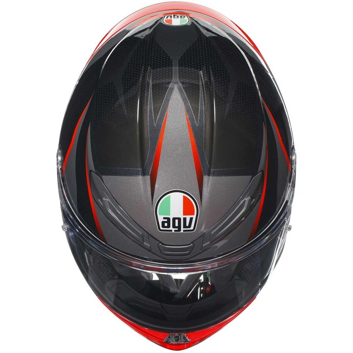 Шолом AGV K6 S Slashcut Black/Grey/Red