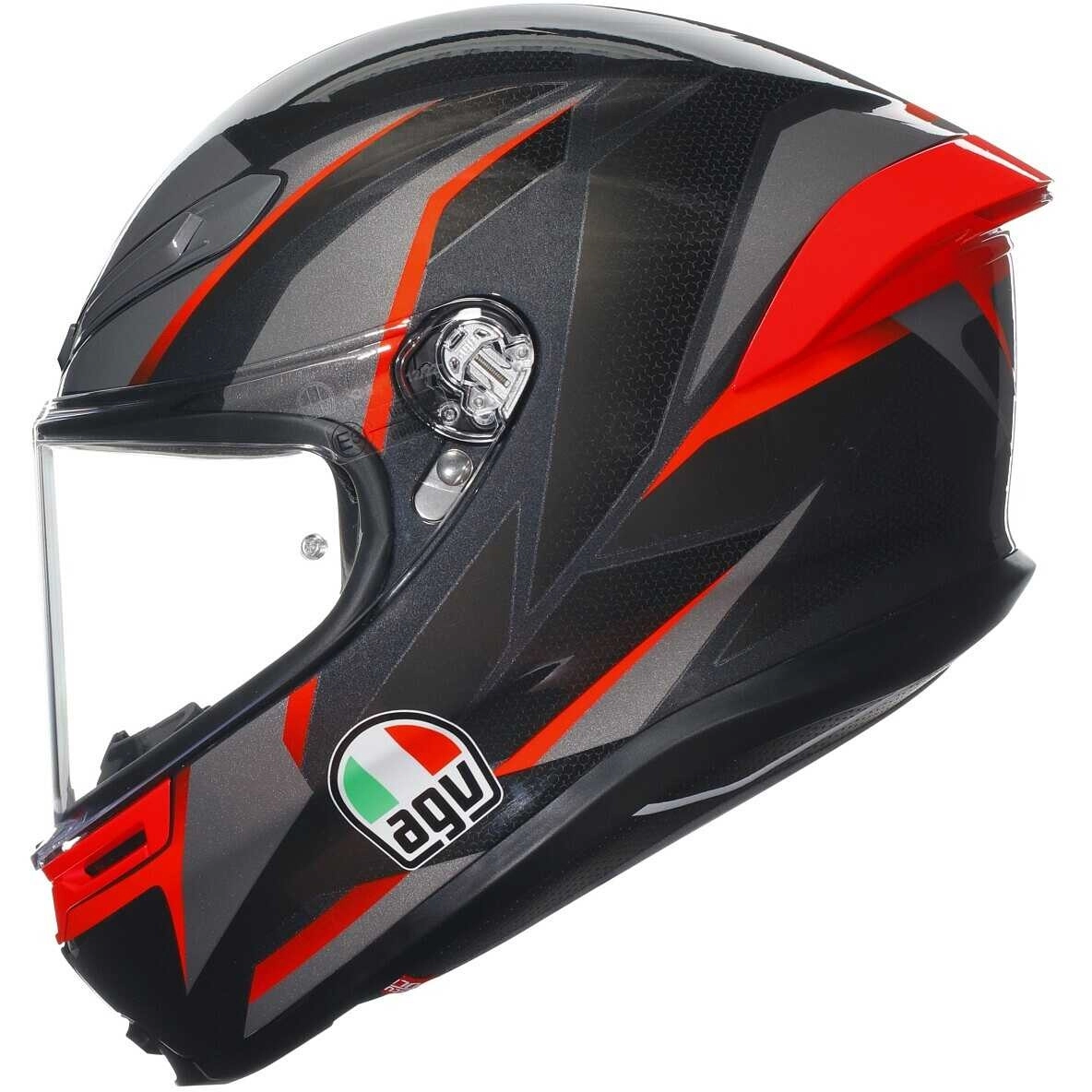 Шолом AGV K6 S Slashcut Black/Grey/Red