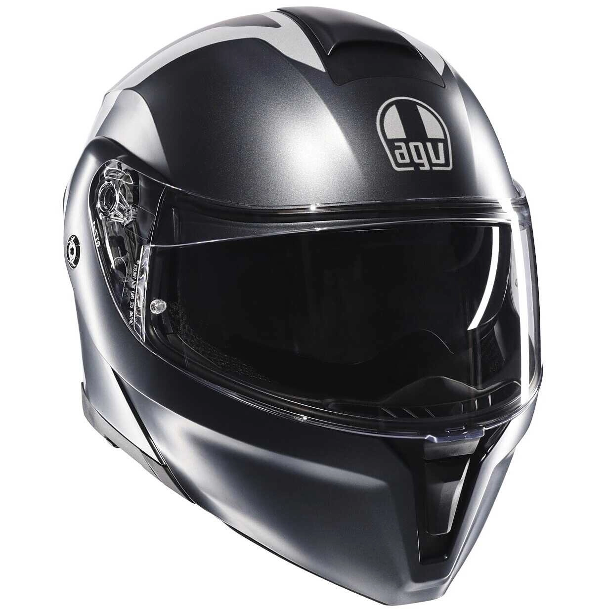 Шолом AGV Streetmodular Resia Grey/Silver/Red