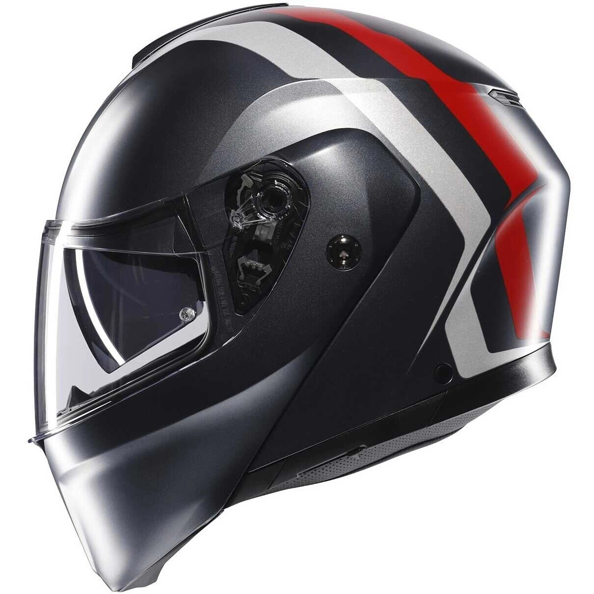 Шолом AGV Streetmodular Resia Grey/Silver/Red