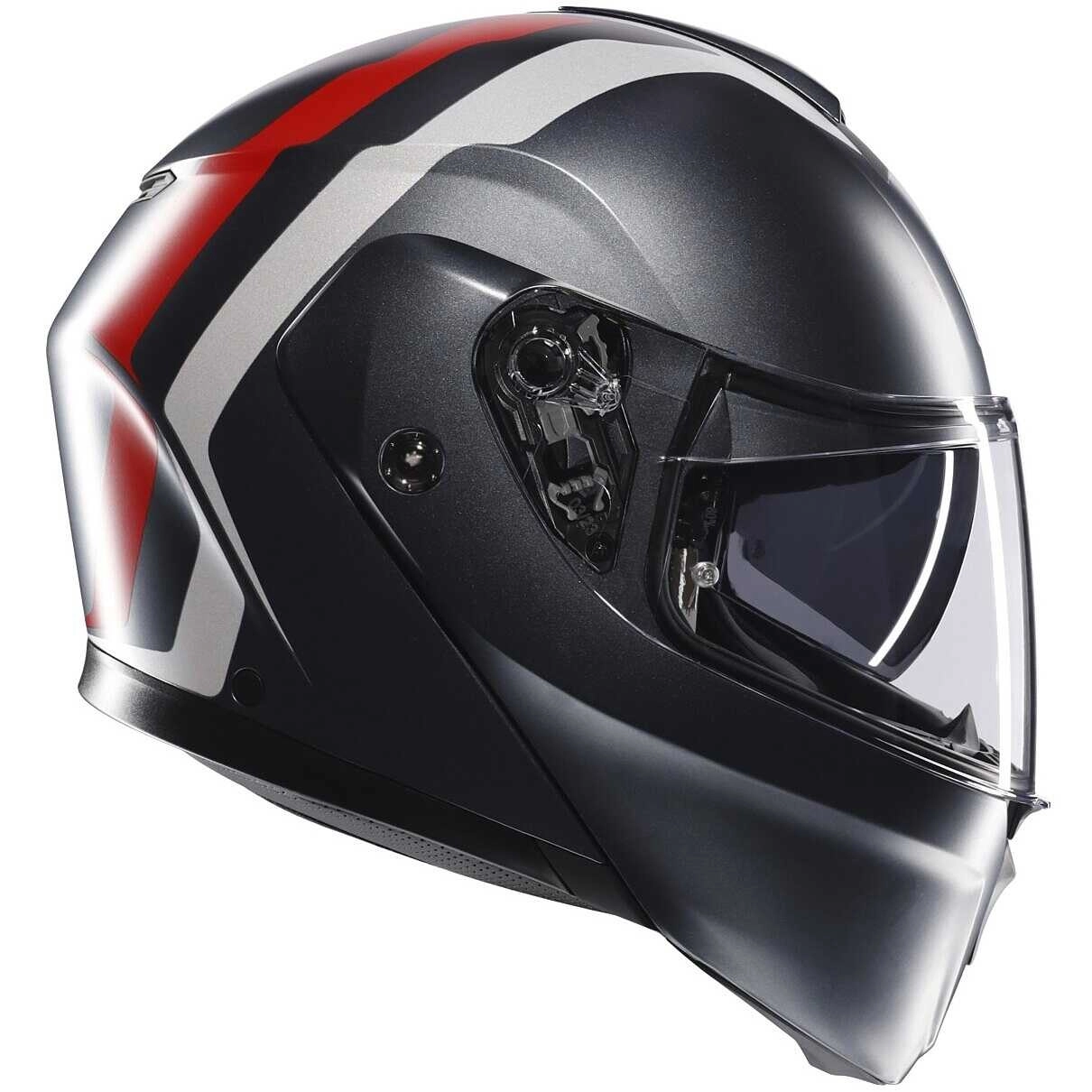 Шолом AGV Streetmodular Resia Grey/Silver/Red