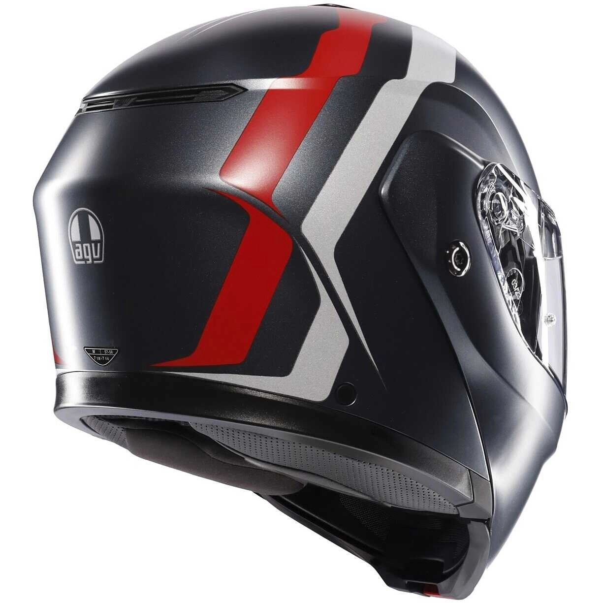 Шолом AGV Streetmodular Resia Grey/Silver/Red