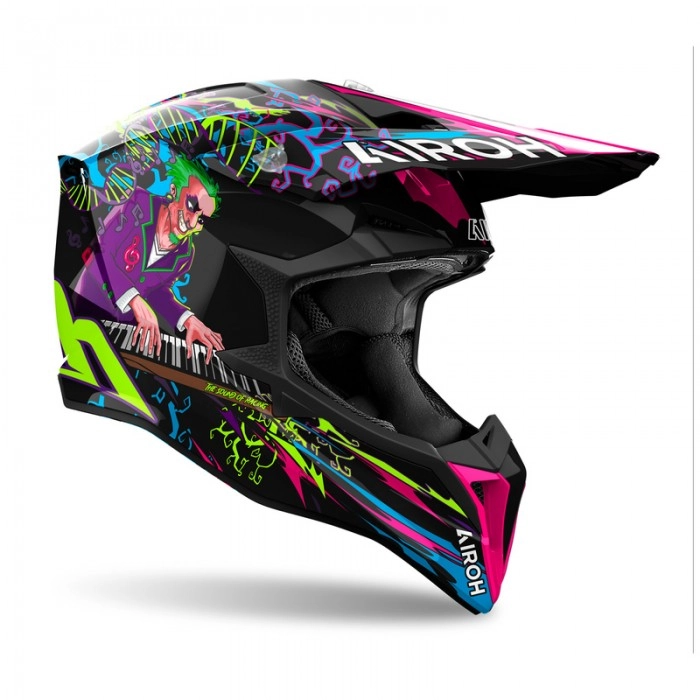Шолом Airoh Wraaap Music Black/Green/Purple