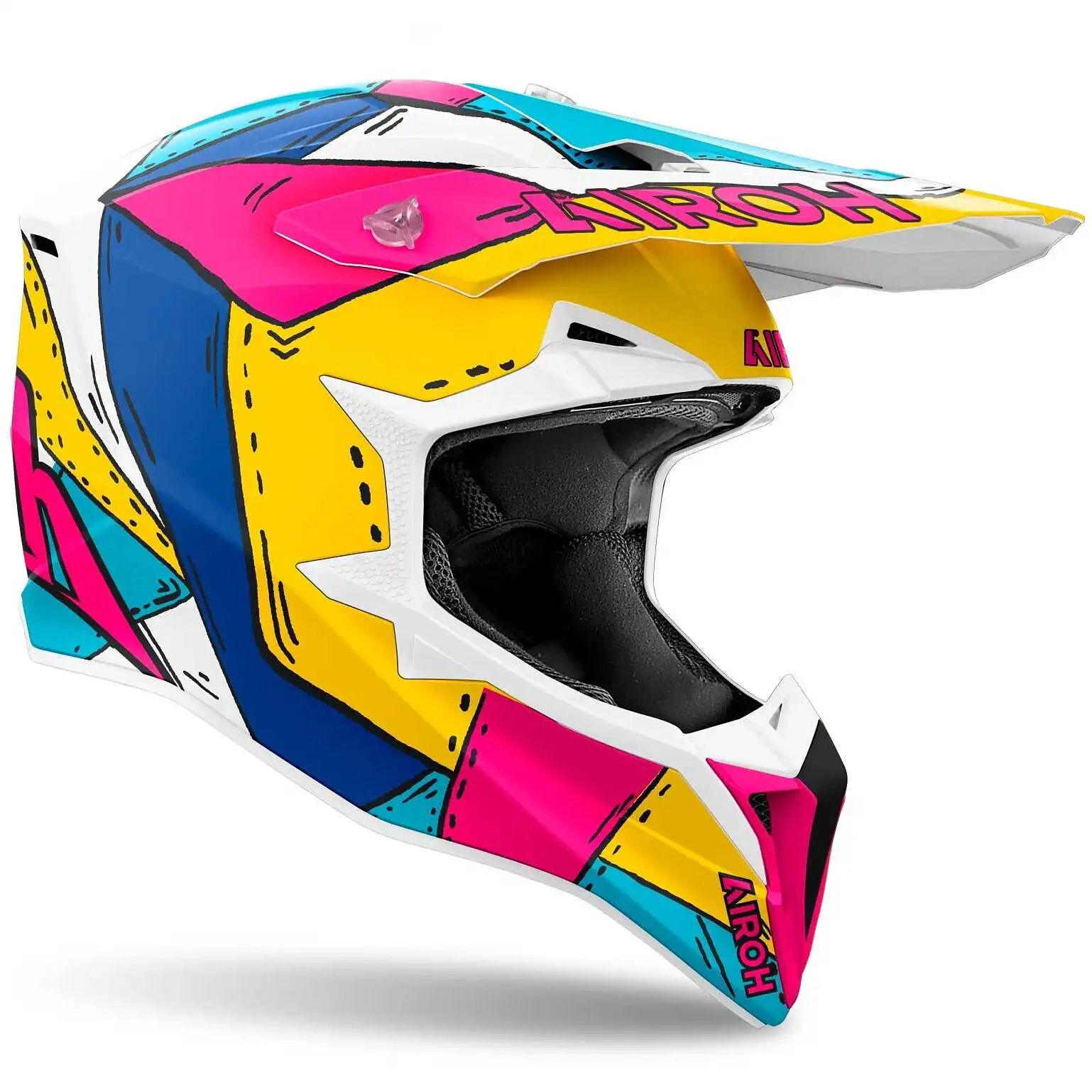 Шолом Airoh Wraaap Paint White/Yellow/Pink
