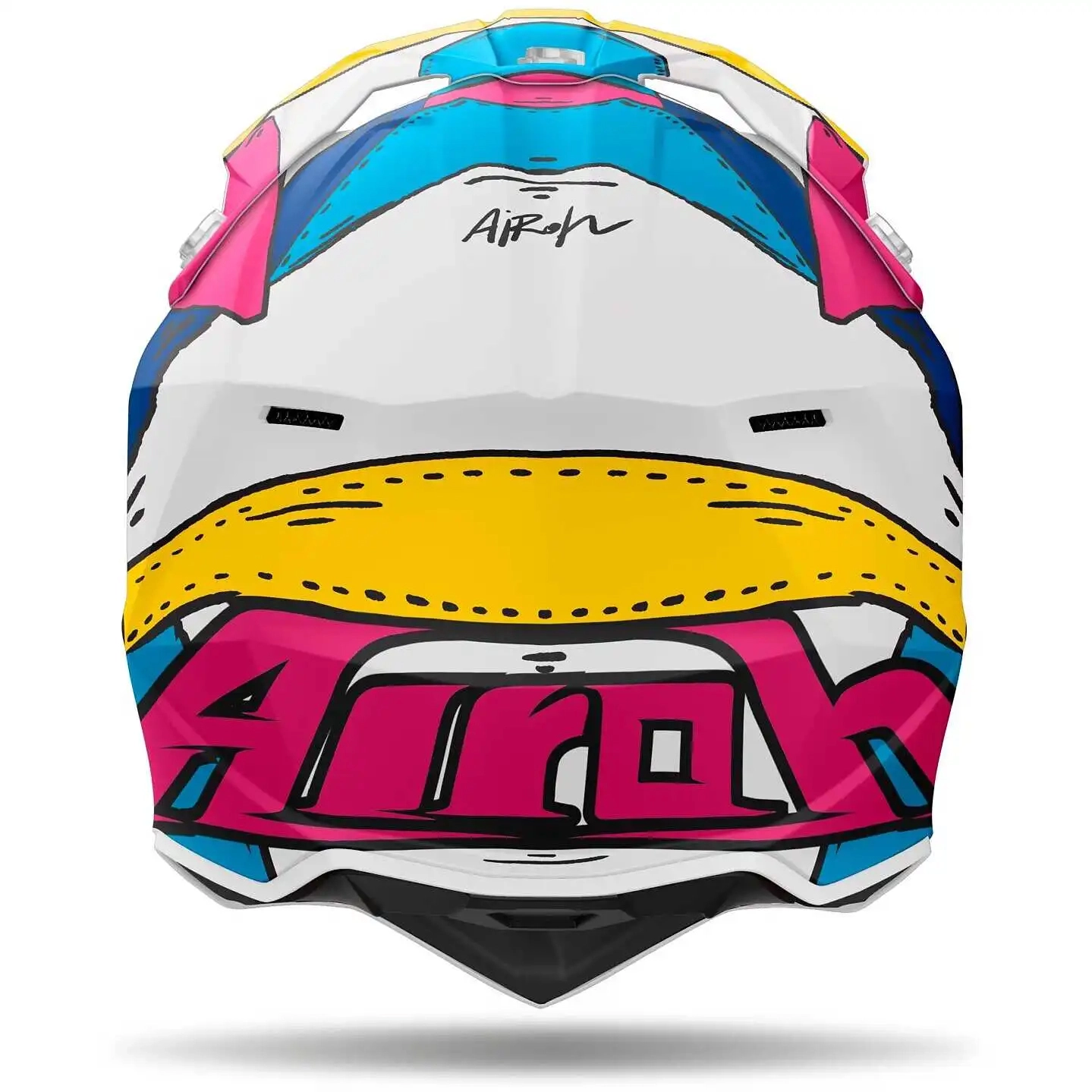 Шолом Airoh Wraaap Paint White/Yellow/Pink