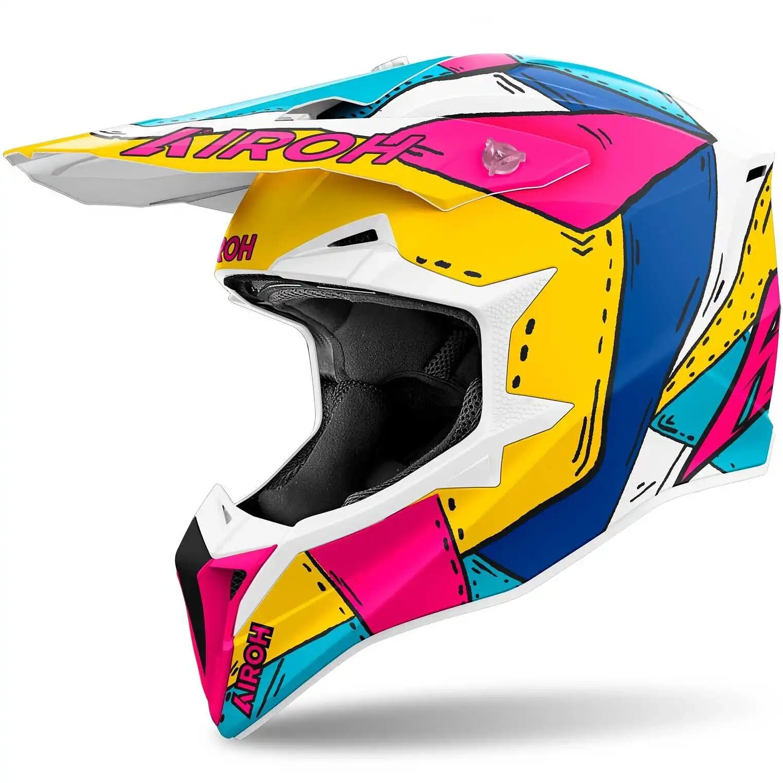 Шолом Airoh Wraaap Paint White/Yellow/Pink
