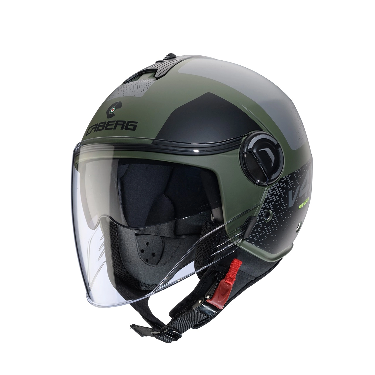 Шолом Caberg Jet Riviera V4X Alpha Green/Black/Gray