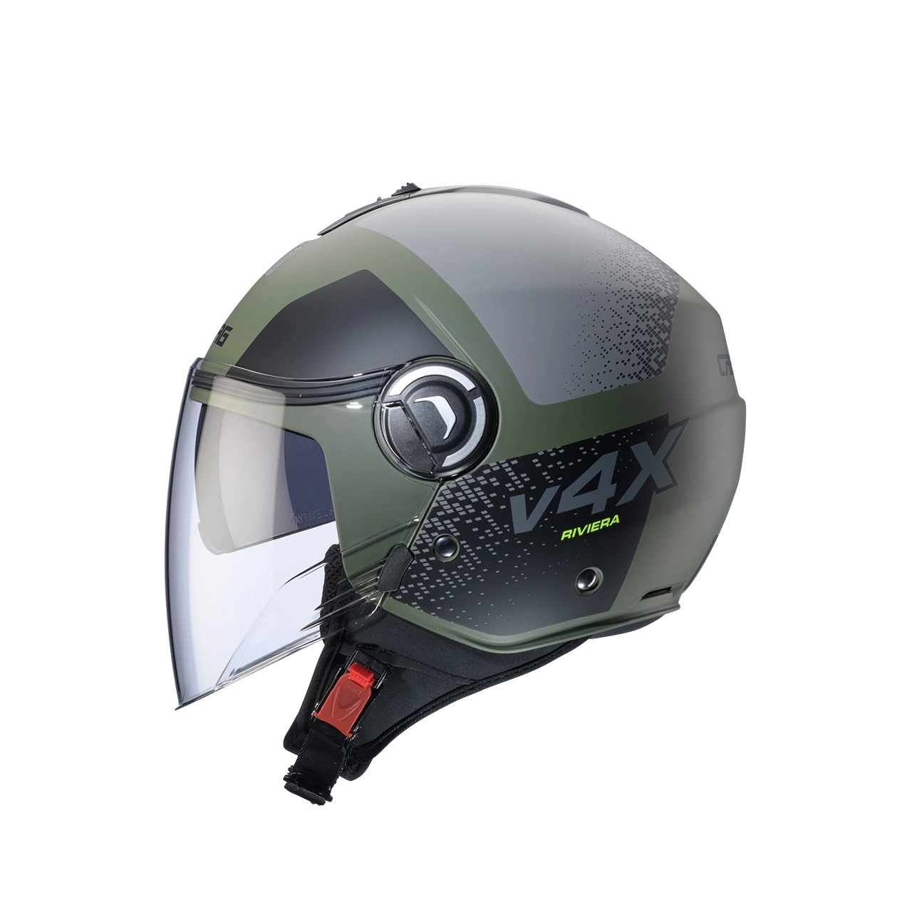 Шолом Caberg Jet Riviera V4X Alpha Green/Black/Gray