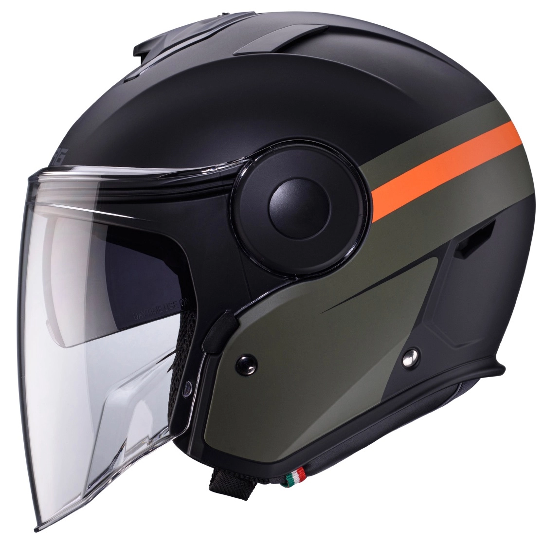 Шолом Caberg Jet Soho Zephyr Black/Green/Orange