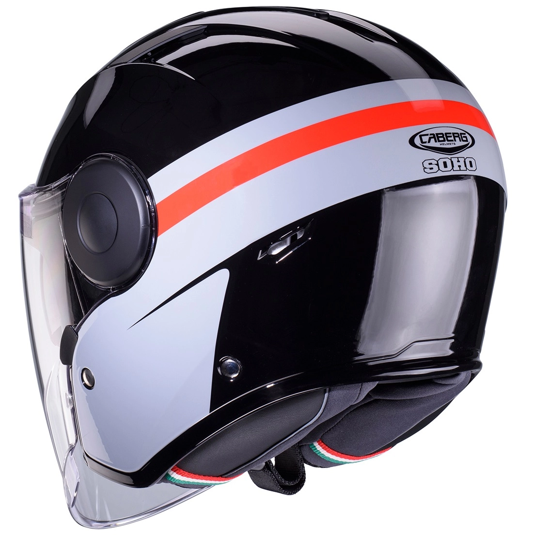Шолом Caberg Jet Soho Zephyr Black/Grey/Red