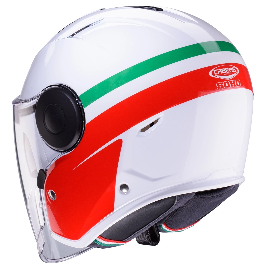 Шолом Caberg Jet Soho Zephyr Red/White/Green