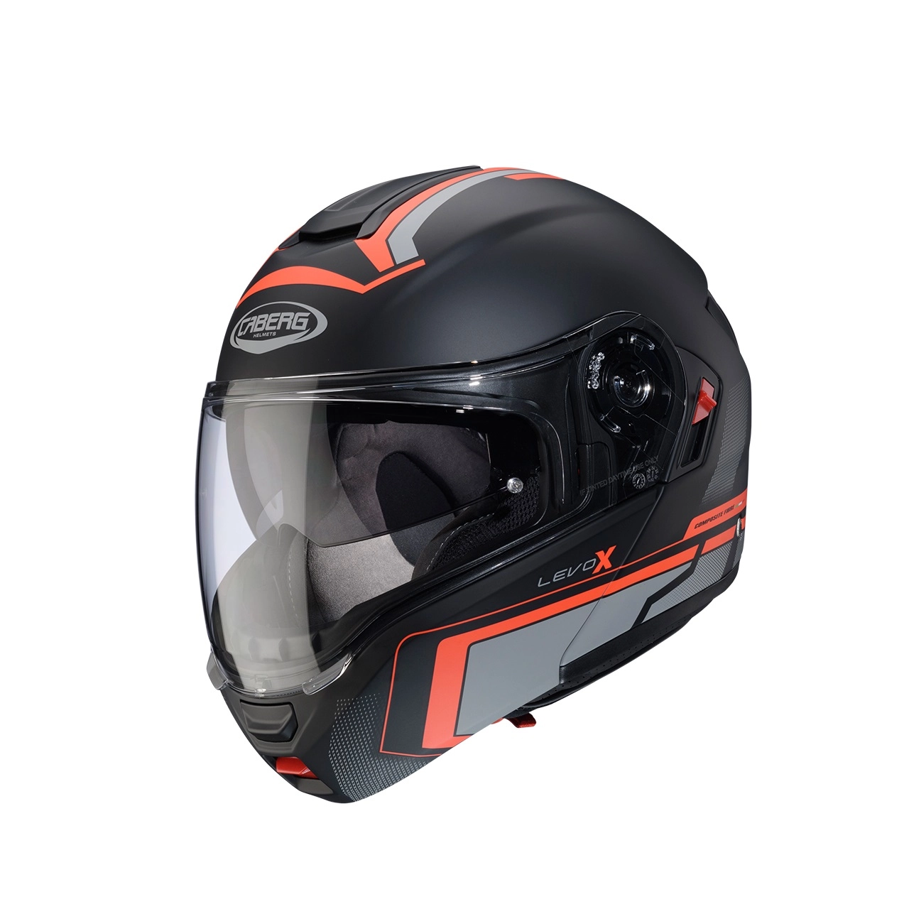 Шолом Caberg Levo X Elite Black/Gray/Red Fluo