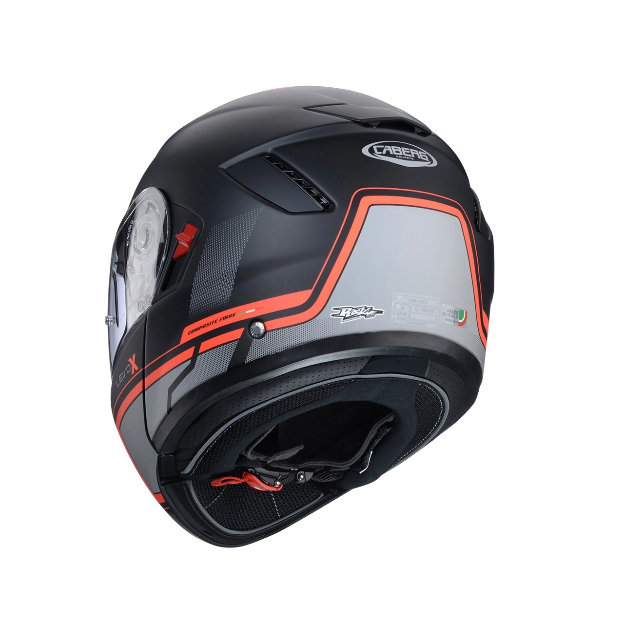 Шолом Caberg Levo X Elite Black/Gray/Red Fluo