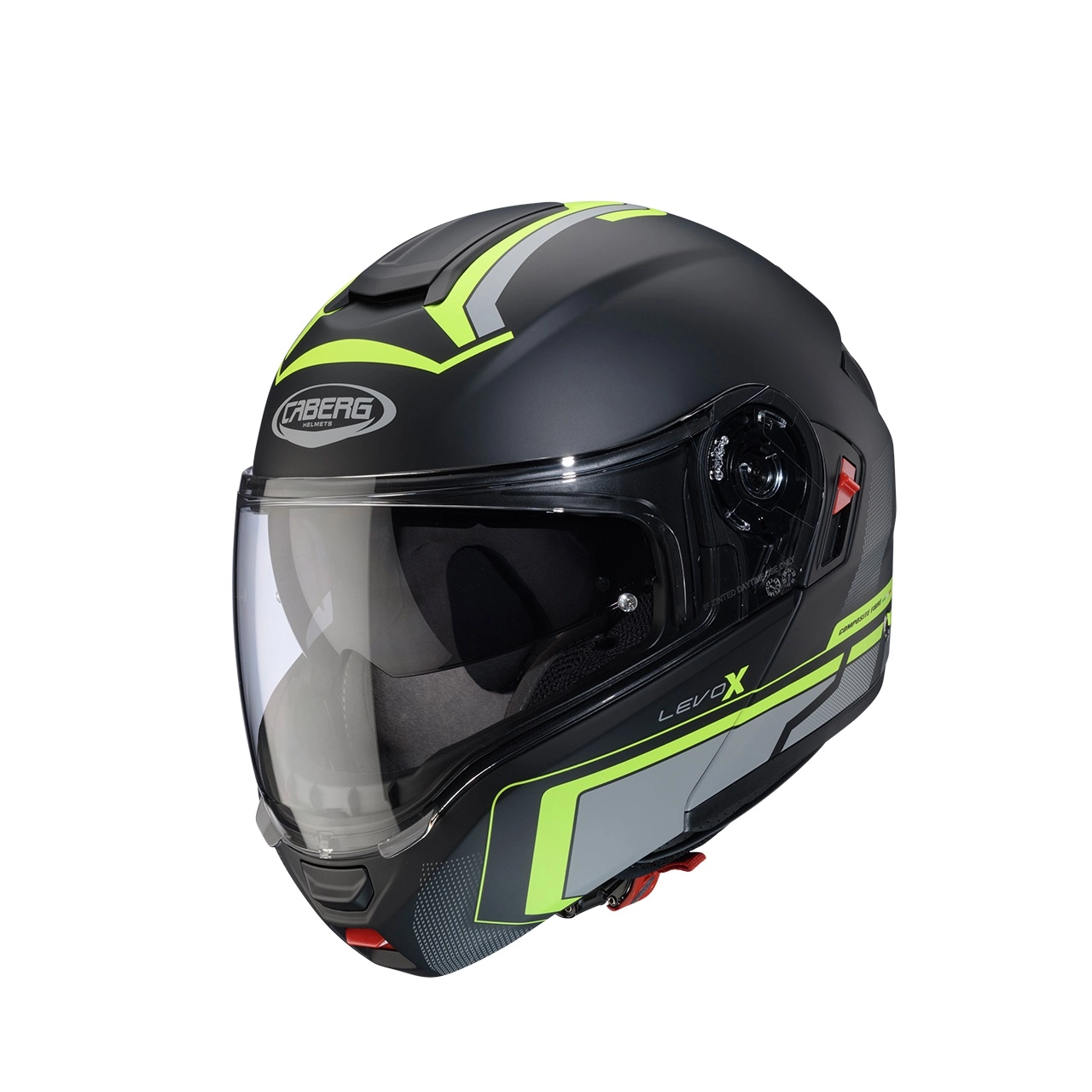 Шлем Caberg Levo X Elite Black/Gray/Yellow Fluo