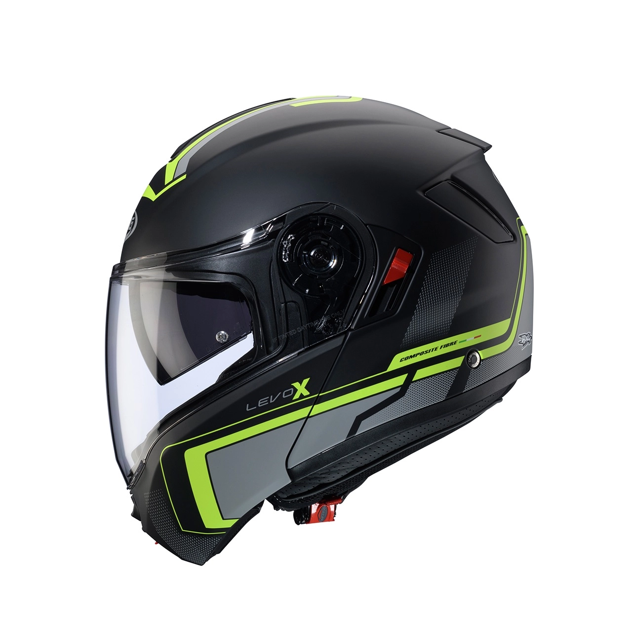 Шлем Caberg Levo X Elite Black/Gray/Yellow Fluo