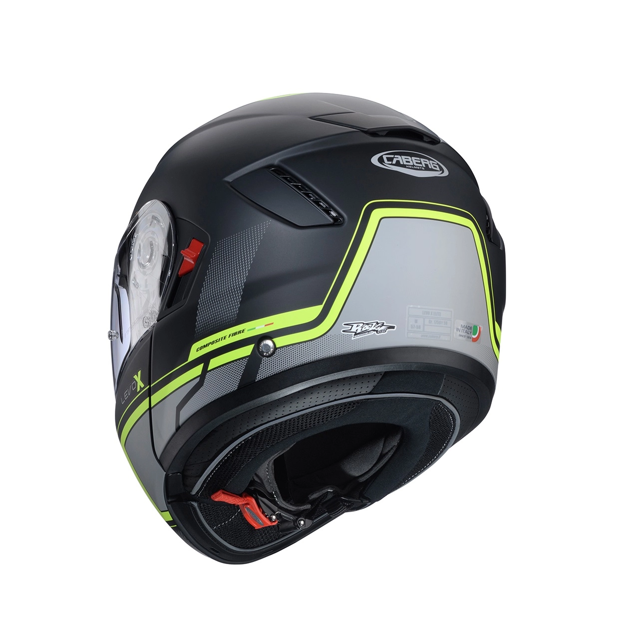 Шлем Caberg Levo X Elite Black/Gray/Yellow Fluo