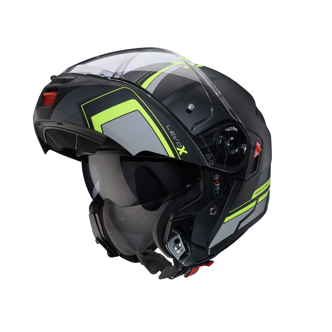 Шлем Caberg Levo X Elite Black/Gray/Yellow Fluo