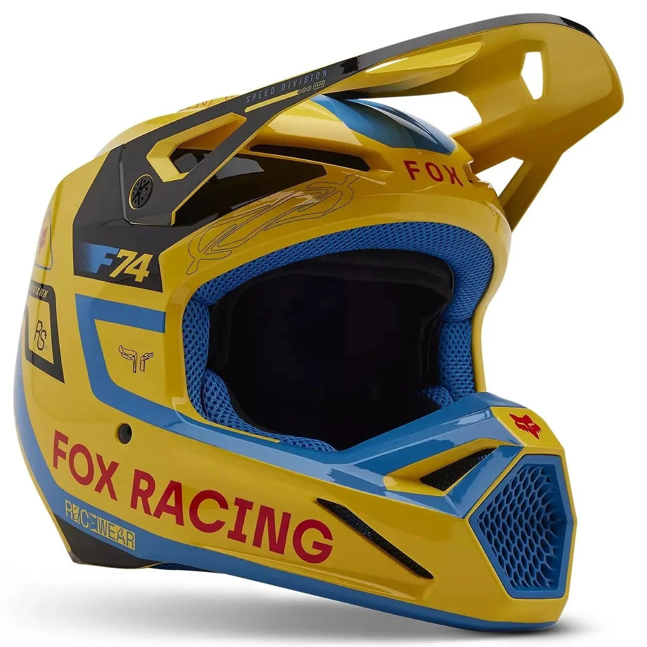 Шолом FOX V1 Race Spec Pale Yellow