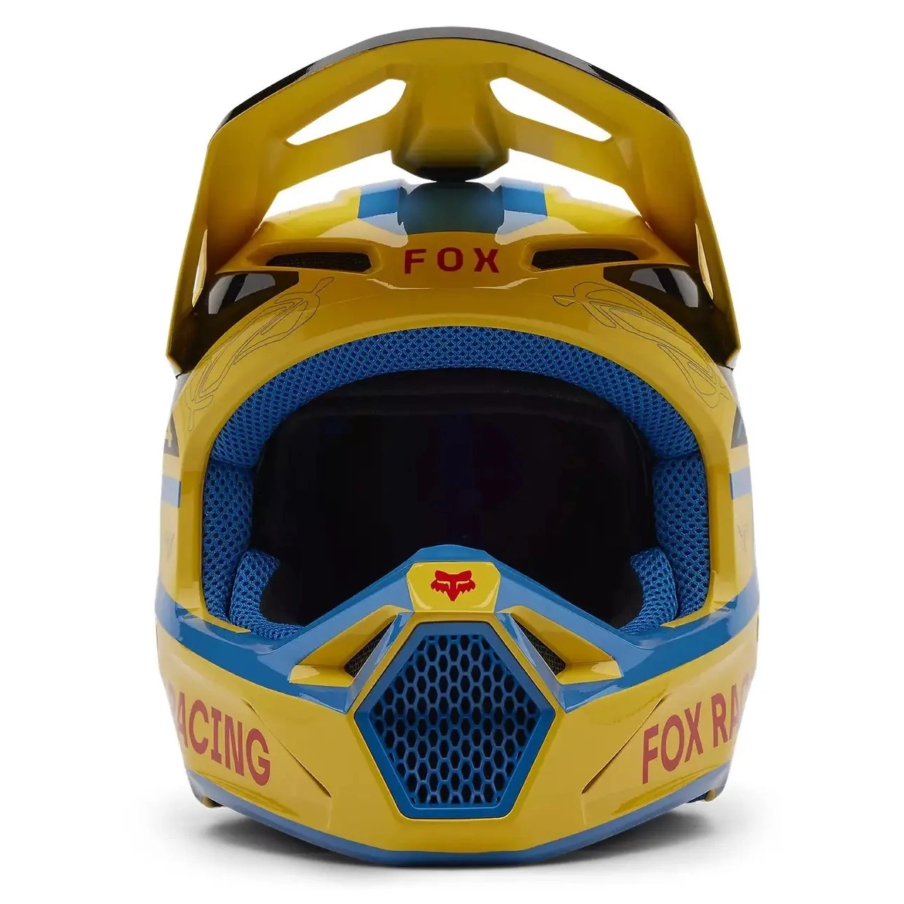 Шолом FOX V1 Race Spec Pale Yellow