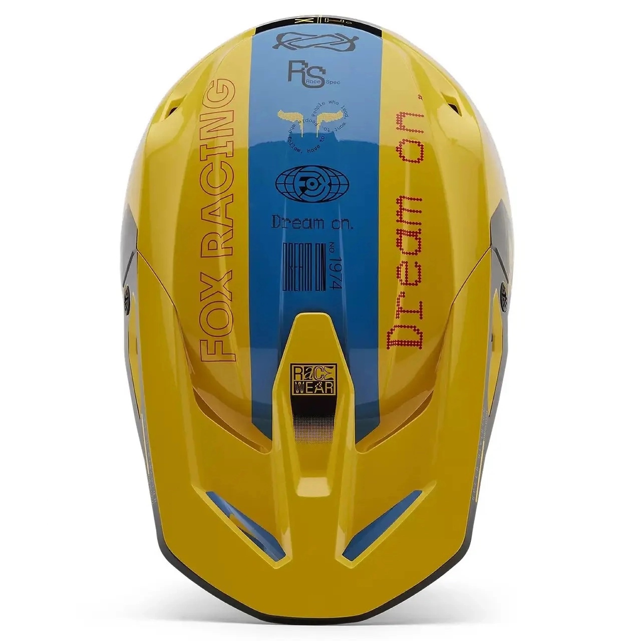 Шолом FOX V1 Race Spec Pale Yellow