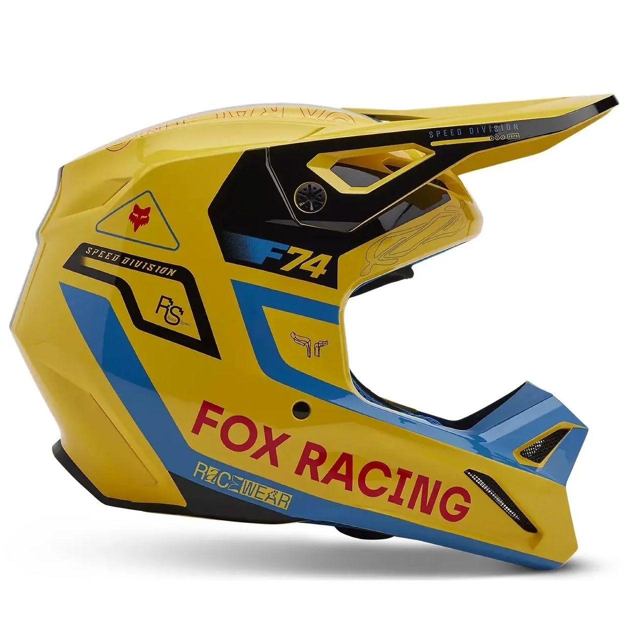 Шолом FOX V1 Race Spec Pale Yellow