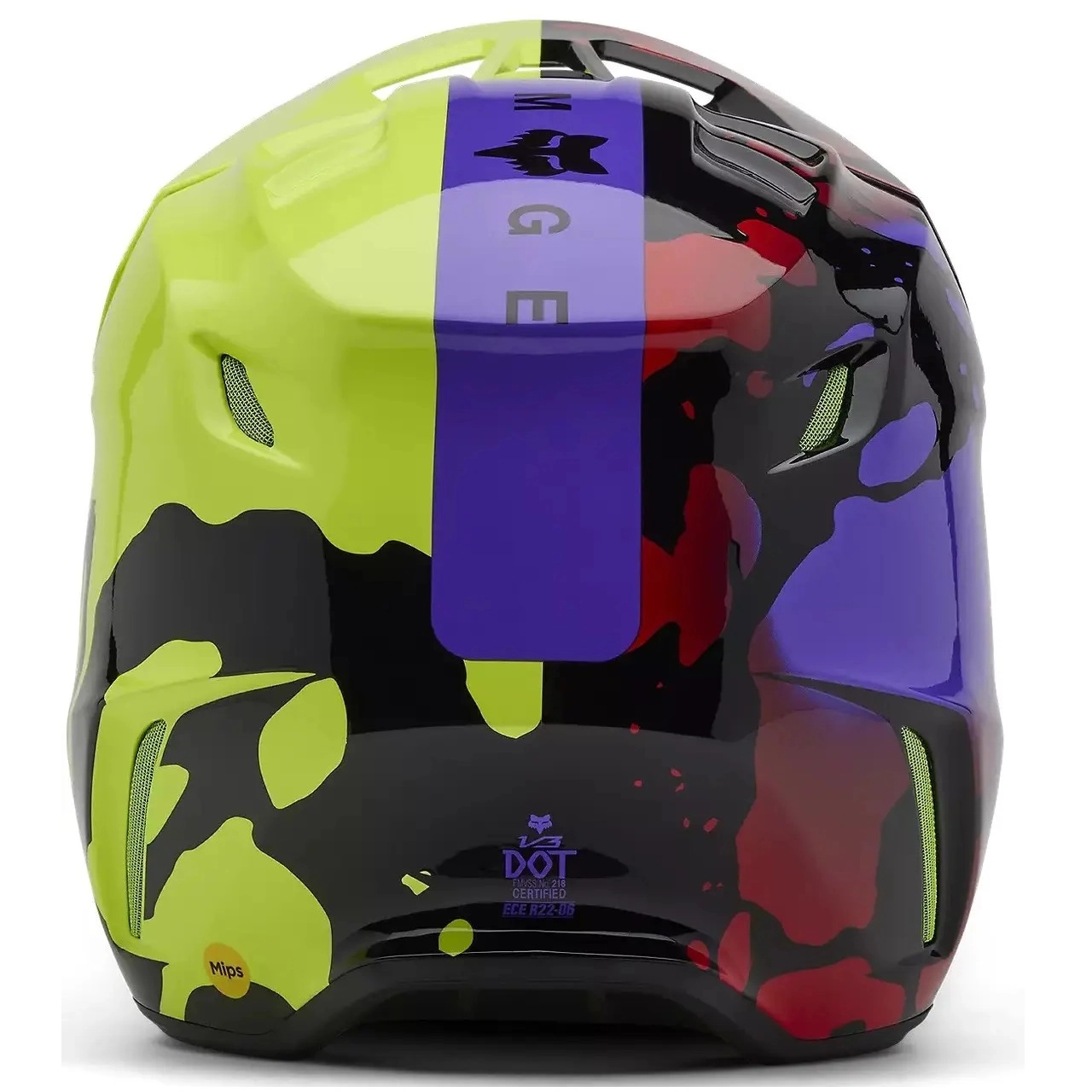Шолом FOX V3 Throttle Flo Yellow