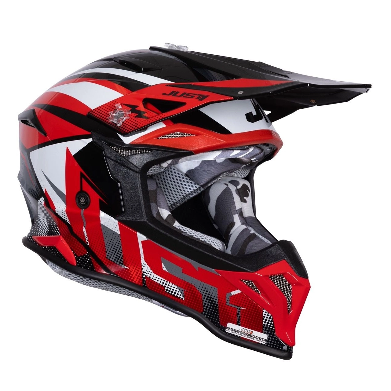 Шолом Just1 J39 Revo Red/White/Black