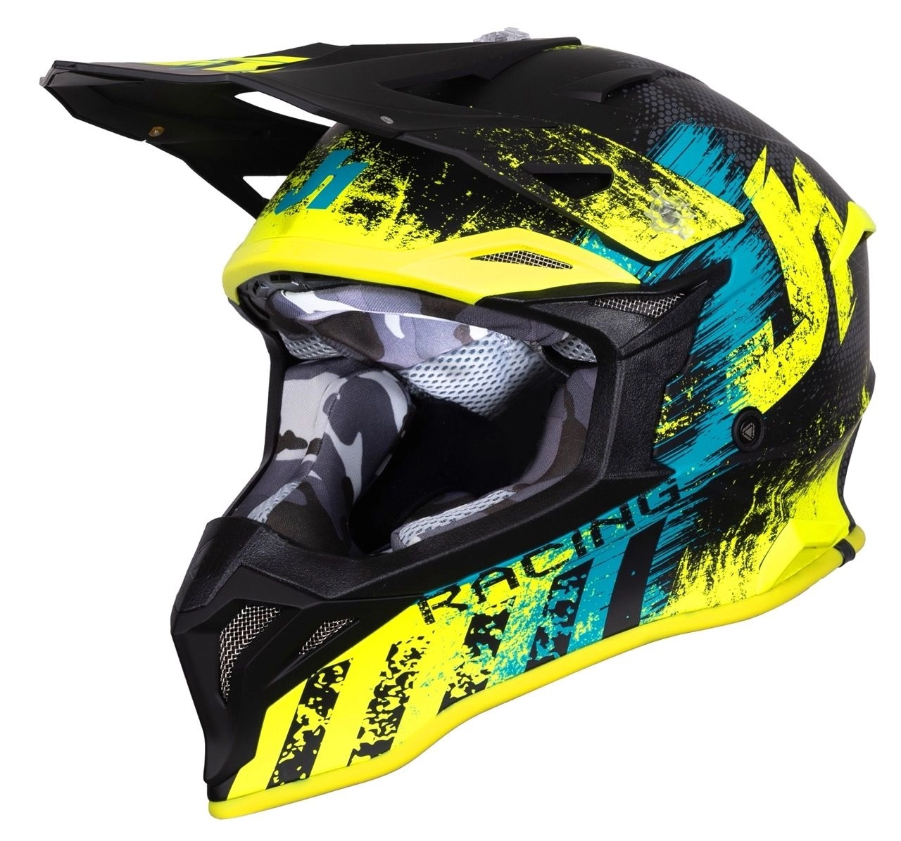 Шолом Just1 J39 Storm Blue/Yellow/Black