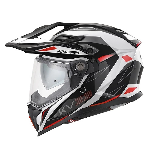 Шолом Kappa KV33 Graphic Wizzard Black/White/Red