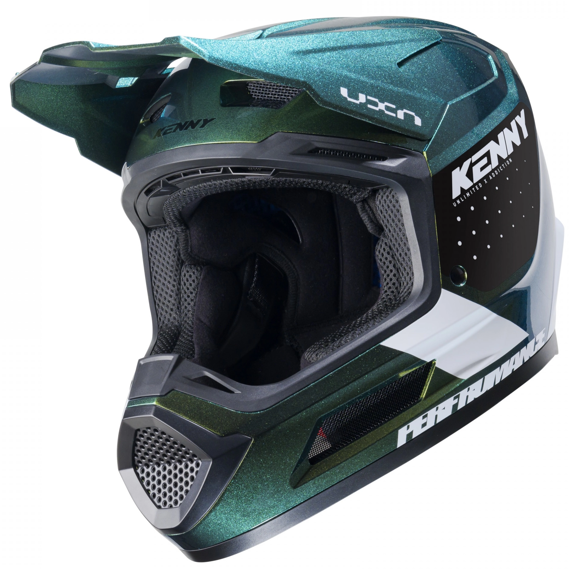 Шолом Kenny Racing Performance Ert Graphic White/Black/Green