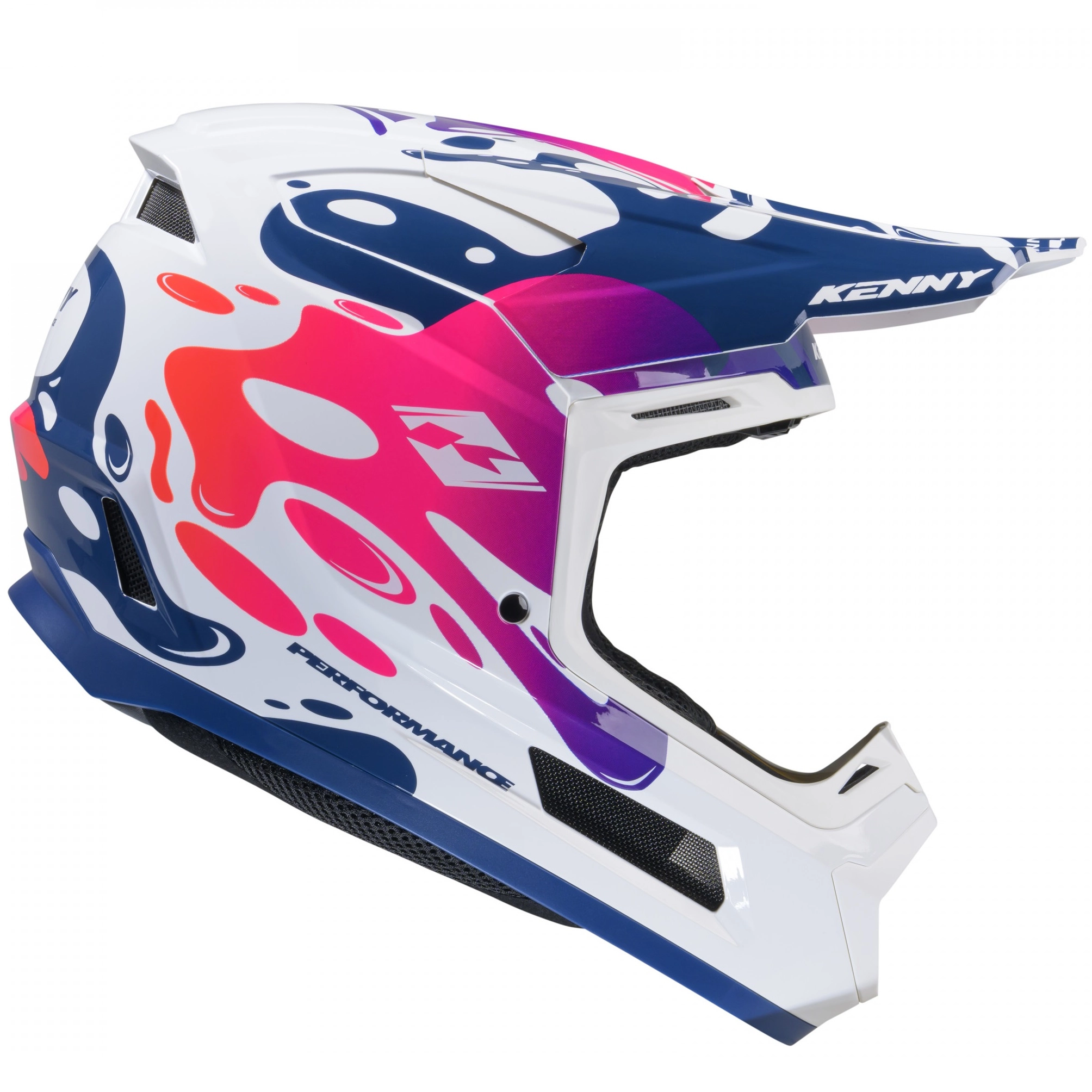 Шолом Kenny Racing Performance Ert Graphic White/Blue/Pink