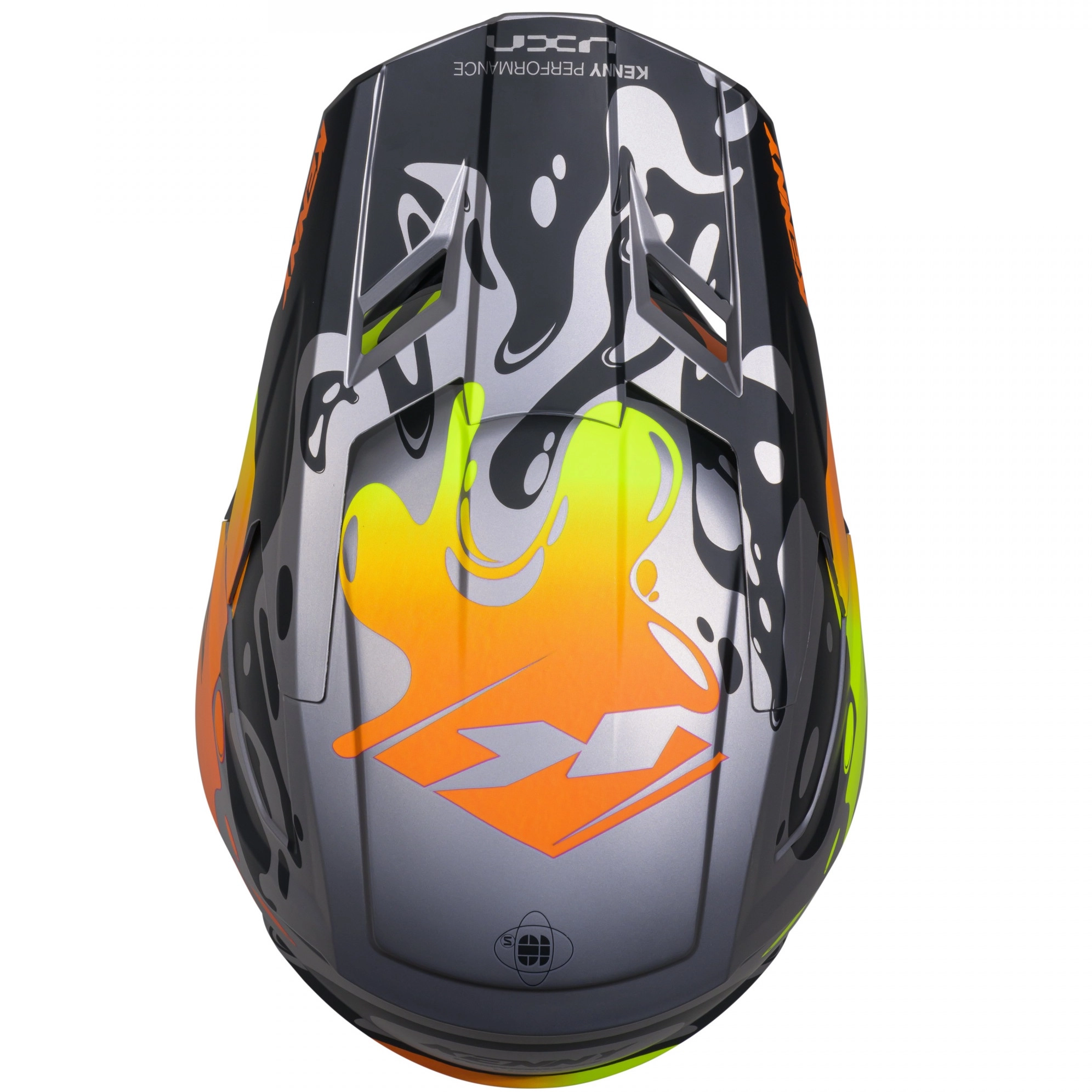 Шолом Kenny Racing Performance Ert Steel Grey/Green/Orange