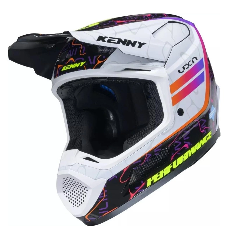 Шолом  Kenny Racing Titanium Graphic Icon White/Purple/Orange