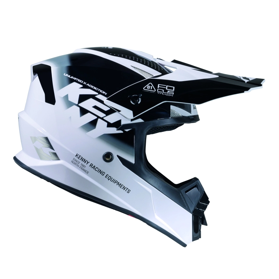 Шолом Kenny Racing Track Graphic Focus Black/White