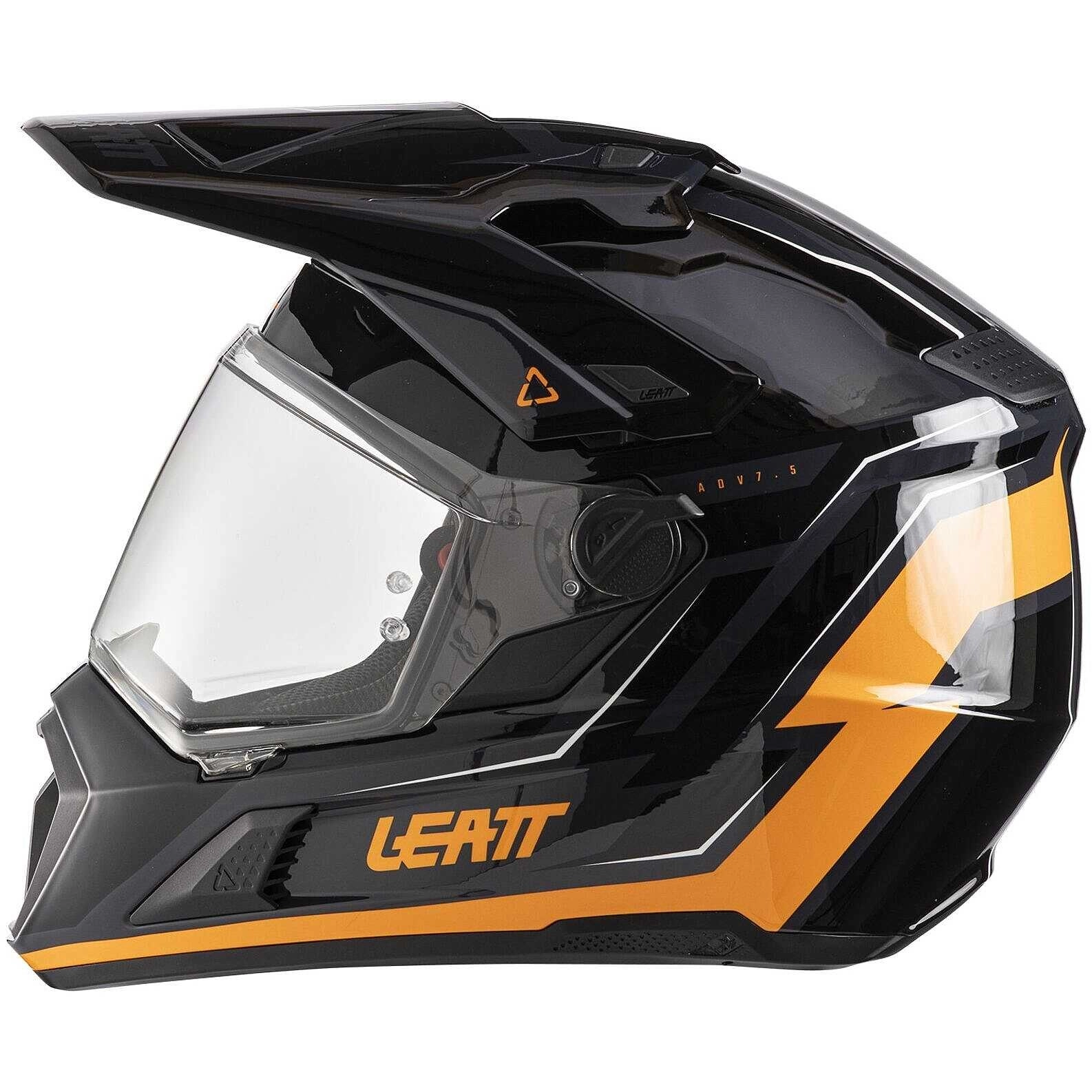 Шолом Leatt 7.5 Adventure Black/Orange + Мотоокуляри Leatt Velocity 2.5 Silver Lens