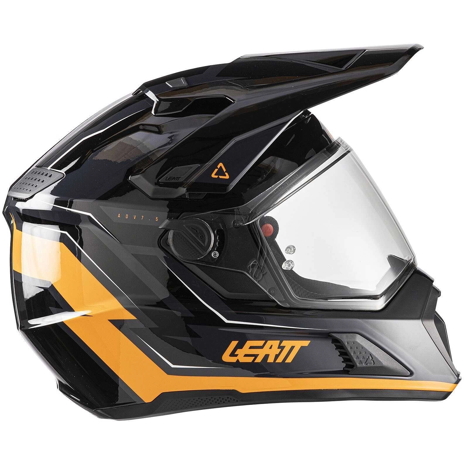 Шолом Leatt 7.5 Adventure Black/Orange + Мотоокуляри Leatt Velocity 2.5 Silver Lens