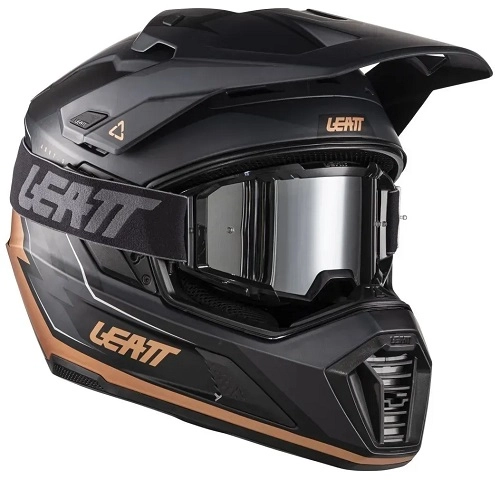 Шолом Leatt 7.5 Adventure Bronze + Мотоокуляри Leatt Velocity 2.5 Silver Lens