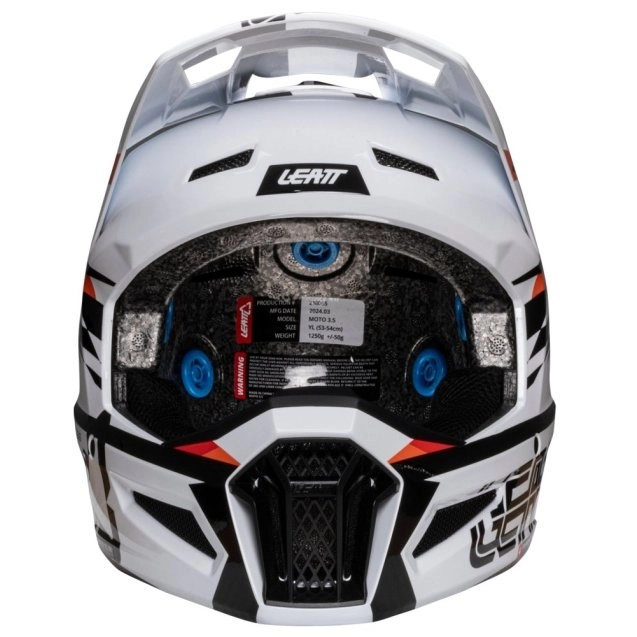 Шолом Leatt Moto 3.5 Junior White + Мотоокуляри Leatt Vision 3.5 Black Clear Lens