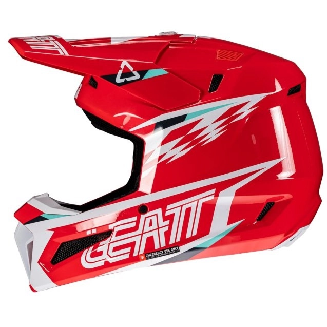 Шлем Leatt Moto 3.5 Red/White + Мотоочки Leatt Velocity 4.5 Red Clear Lens