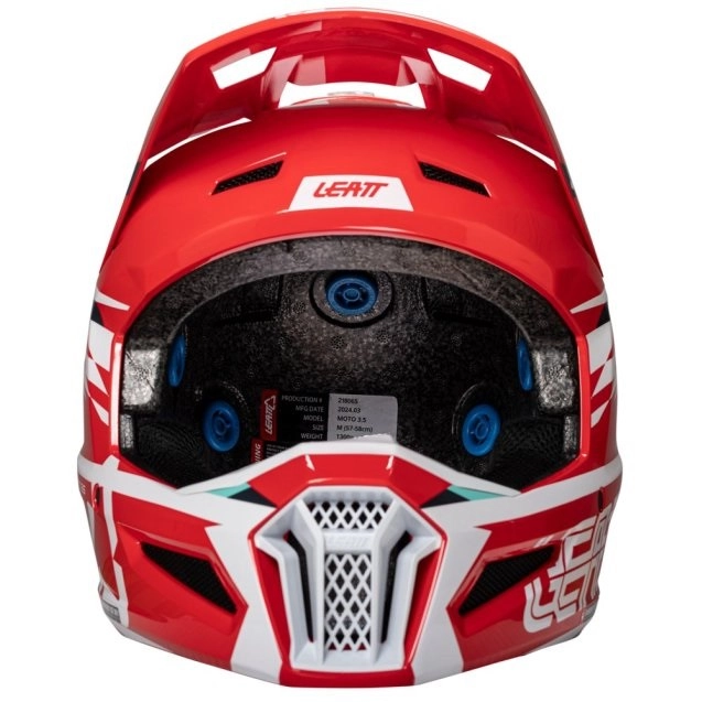 Шлем Leatt Moto 3.5 Red/White + Мотоочки Leatt Velocity 4.5 Red Clear Lens