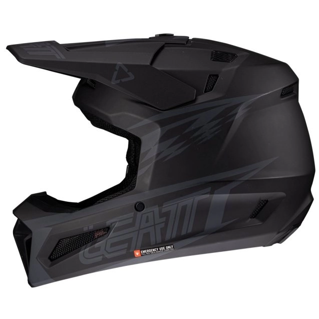 Шолом Leatt Moto 3.5 Stealth + Мотоокуляри Leatt Velocity 4.5 Stealth Dark Lens