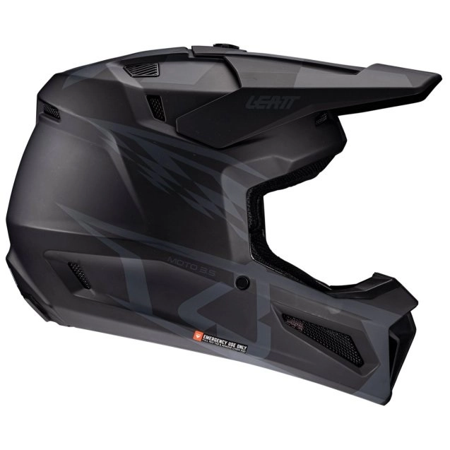 Шолом Leatt Moto 3.5 Stealth + Мотоокуляри Leatt Velocity 4.5 Stealth Dark Lens