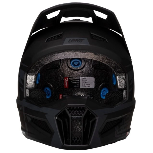 Шолом Leatt Moto 3.5 Stealth + Мотоокуляри Leatt Velocity 4.5 Stealth Dark Lens