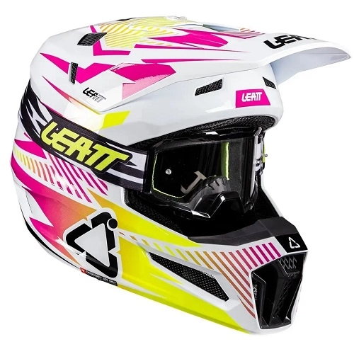 Шолом Leatt Moto 3.5 Storm Pink Мотоокуляри Leatt Vision 3.5 Black/White Clear Lens