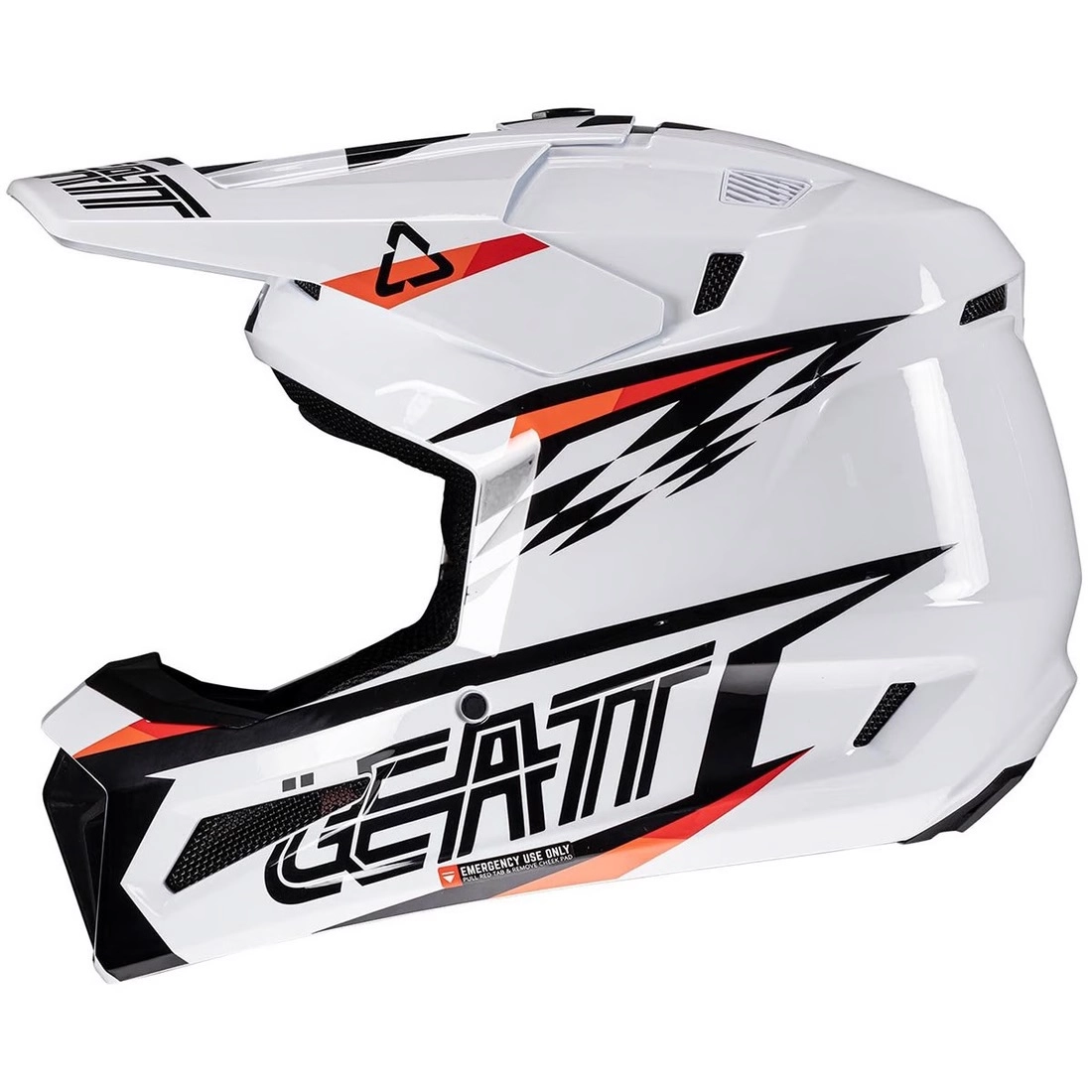 Шолом Leatt Moto 3.5 White/Black + Мотоокуляри Leatt Velocity 4.5 White Clear Lens