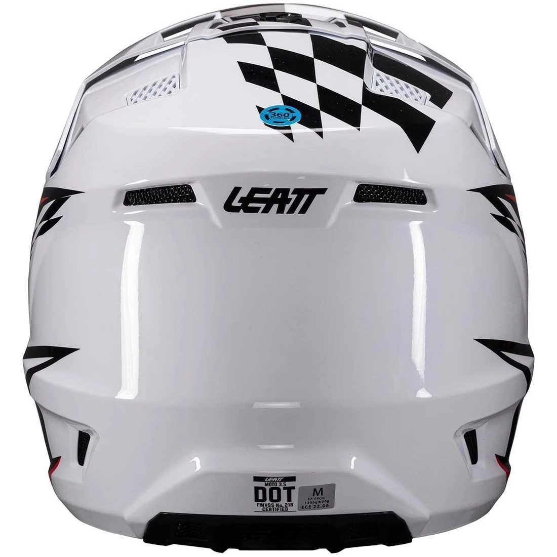 Шолом Leatt Moto 3.5 White/Black + Мотоокуляри Leatt Velocity 4.5 White Clear Lens