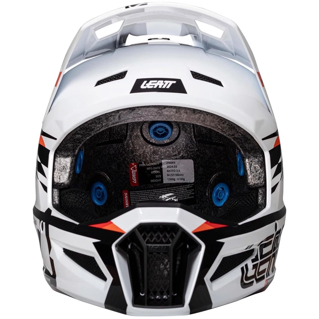 Шолом Leatt Moto 3.5 White/Black + Мотоокуляри Leatt Velocity 4.5 White Clear Lens