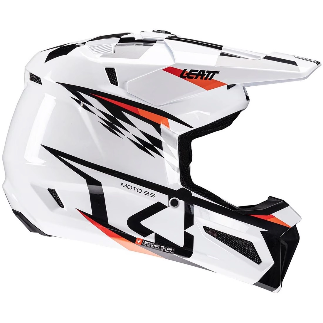Шолом Leatt Moto 3.5 White/Black + Мотоокуляри Leatt Velocity 4.5 White Clear Lens