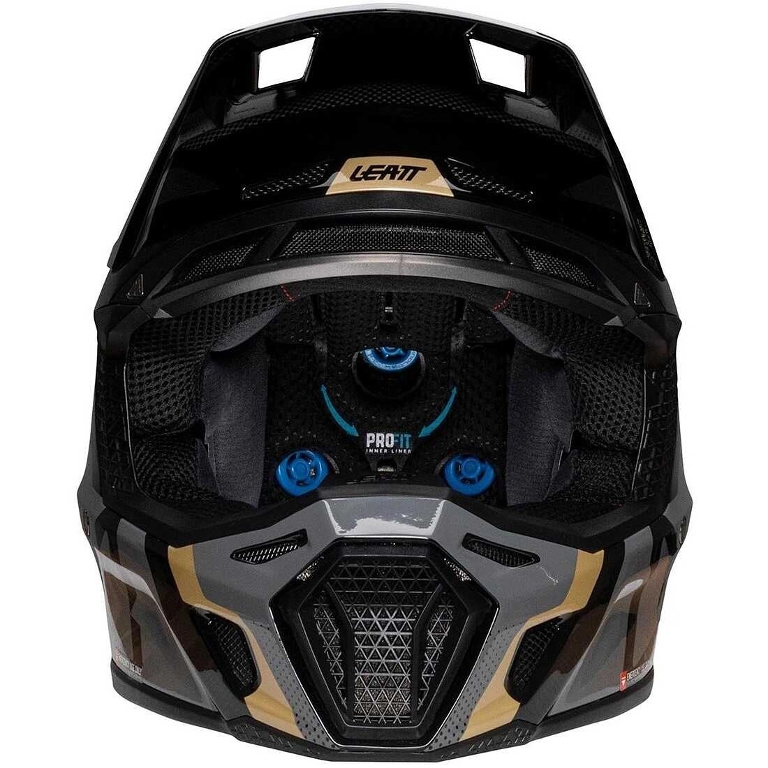 Шолом Leatt Moto 8.5 Black + Мотоокуляри Leatt Velocity 5.5 Black Clear Lens